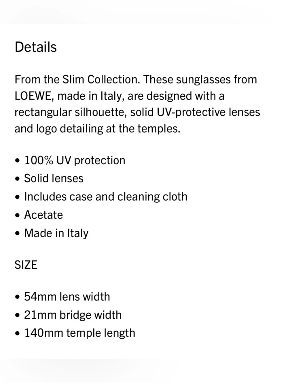 Loewe Slim 54MM Rectangular Sunglasses Blue